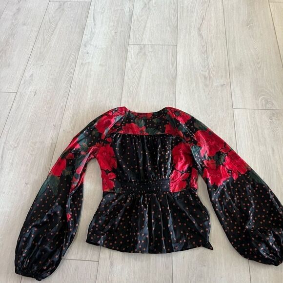 Free People Run Free Floral Blouse size xs - Picture 5 of 9